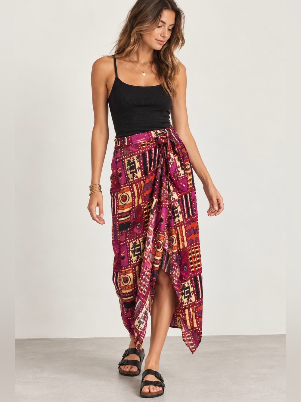 Elements Exclusively Spiegel purple wrap skirt